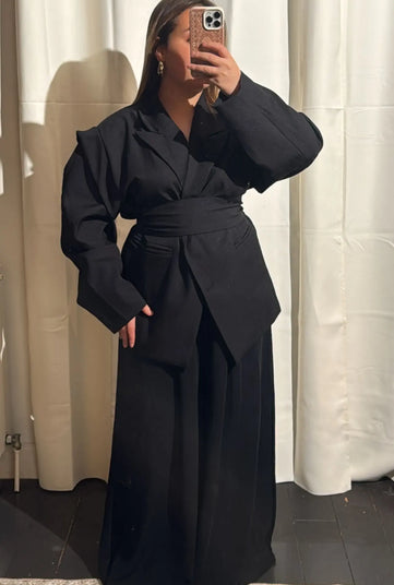Blazer oversize avec ceinture MAISON ZINA