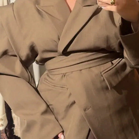 Blazer oversize avec ceinture MAISON ZINA