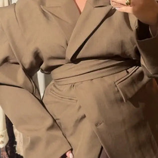 Blazer oversize avec ceinture MAISON ZINA