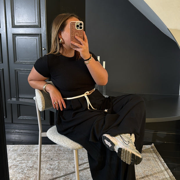 Pantalon palazzo noir MAISON ZINA