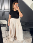 Pantalon palazzo beige MAISON ZINA